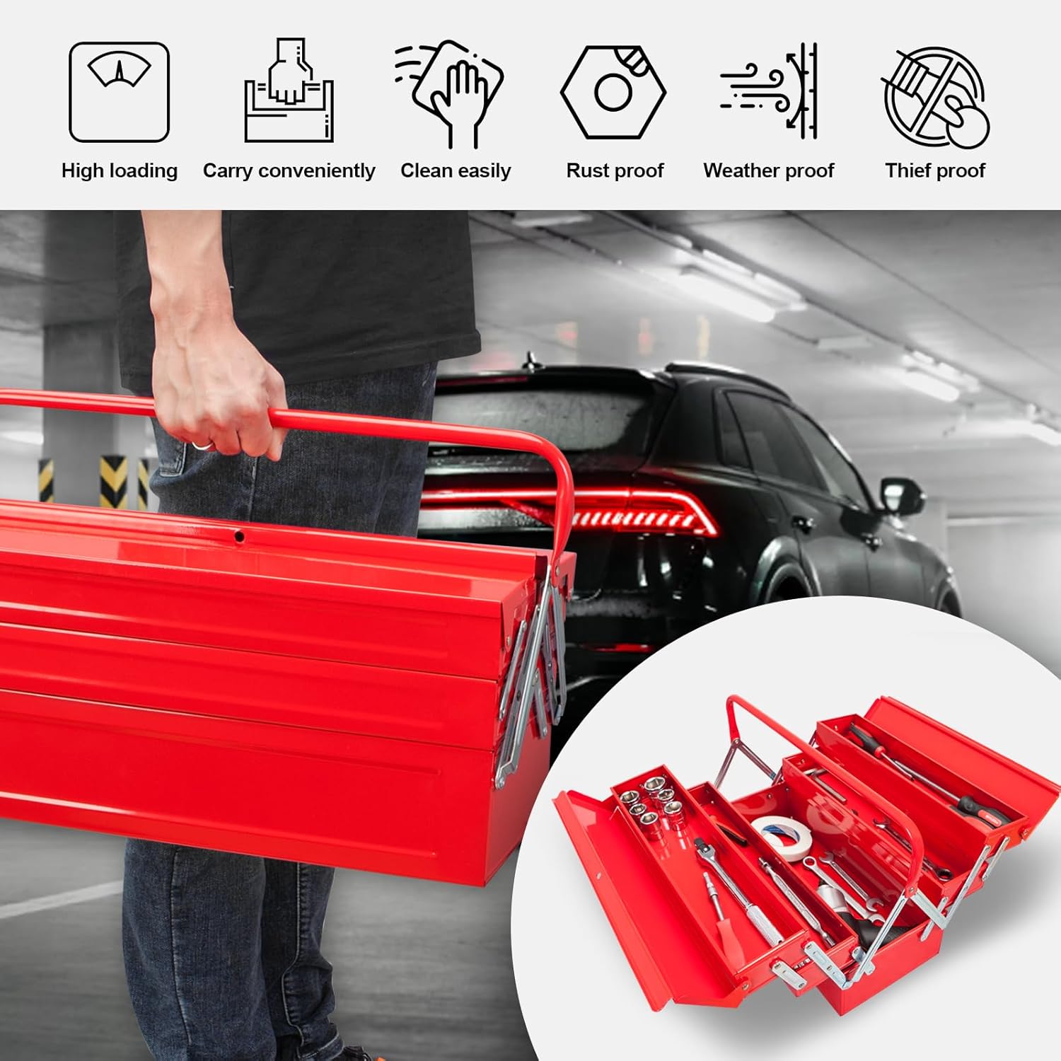 Portable Metal Tool Box