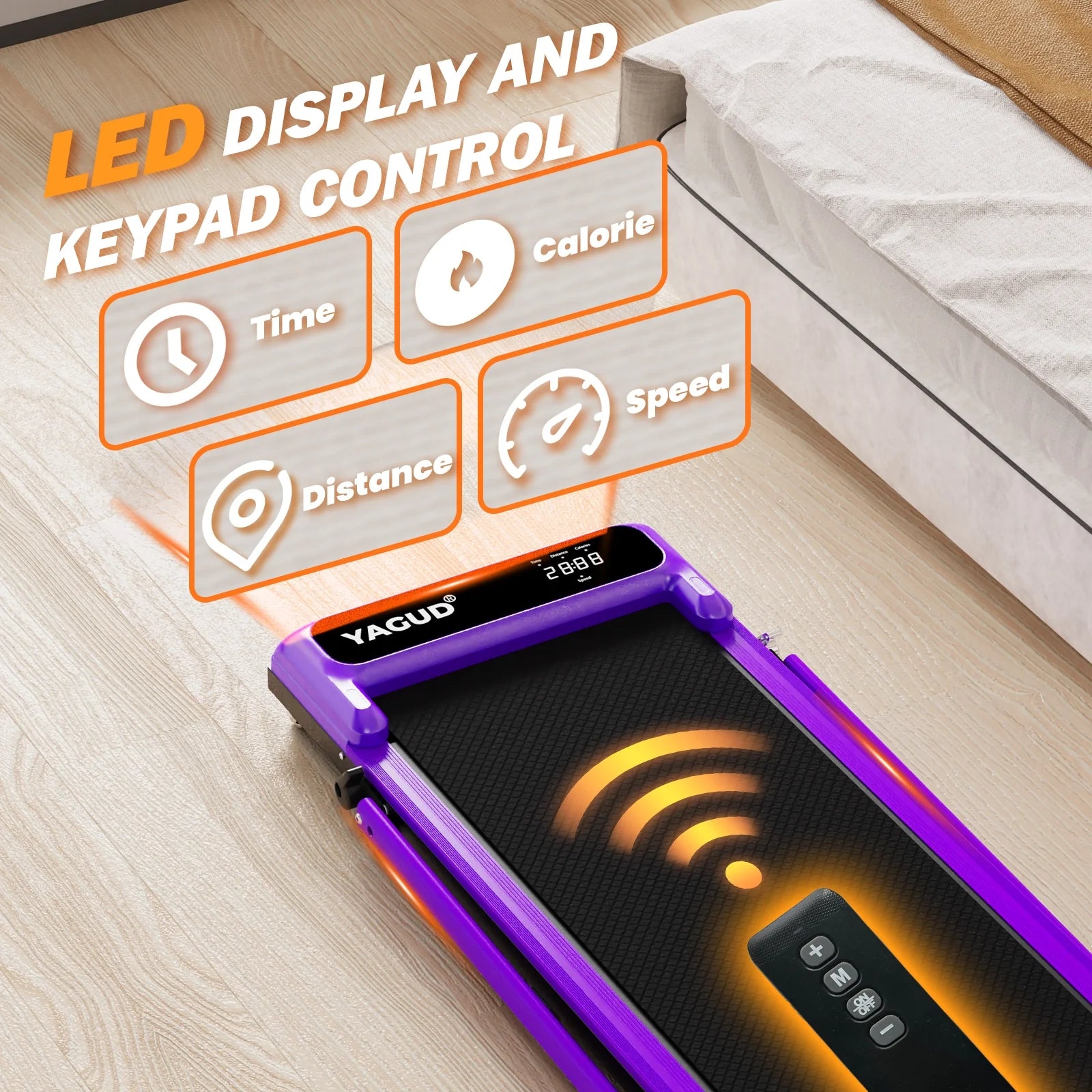 Walking Pad Treadmill with Handle