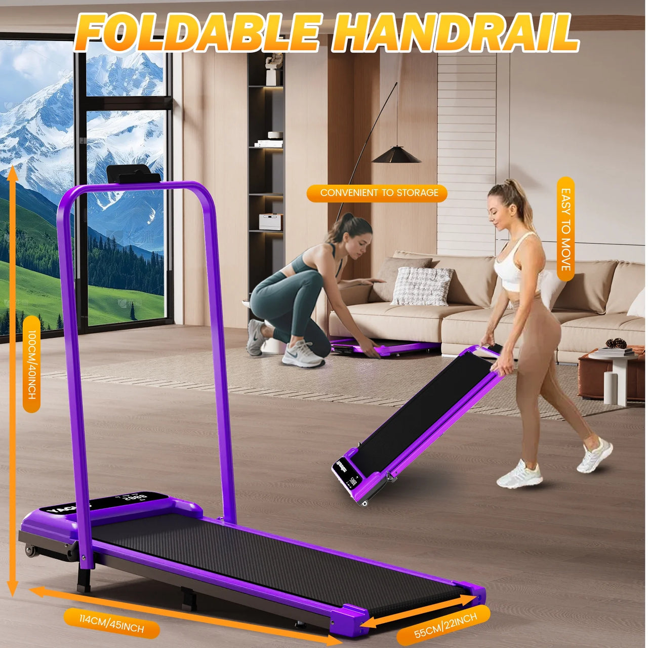 Walking Pad Treadmill with Handle