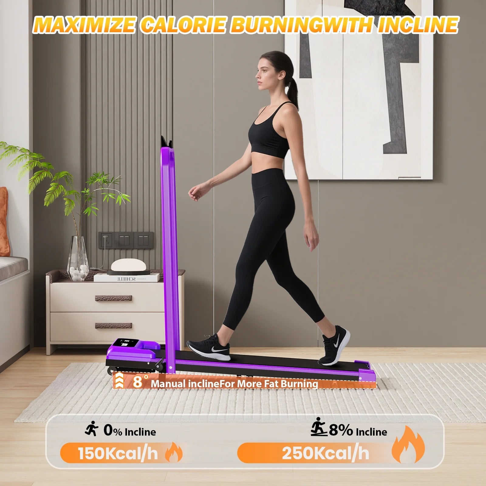 Walking Pad Treadmill with Handle